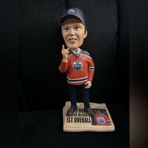 Connor McDavid Forever Collectibles Oilers Draft Day Newspaper Bobble Head